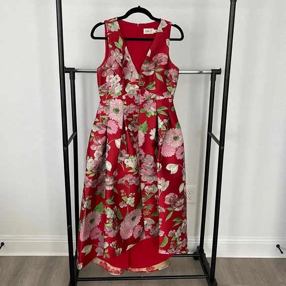 Eliza J | Dresses | Eliza J Floral Metallic Cocktail Dress | Poshmark